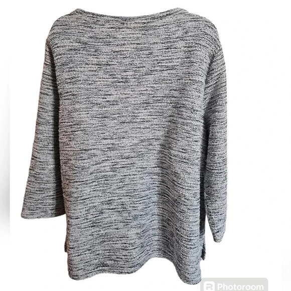 LOFT Outlet Women Sweater Size X-Large Grey Speckled Office Preppy Corporate - Picture 3 of 7